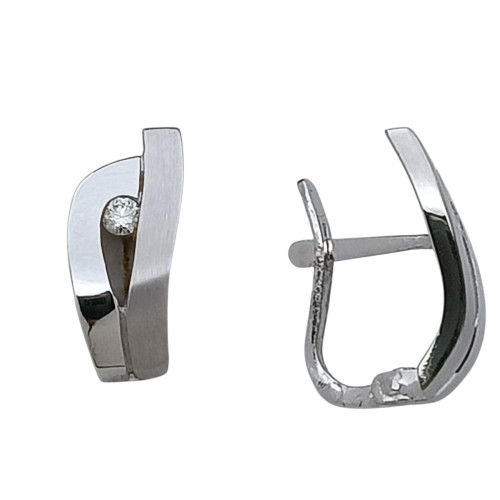 Pendientes de oro blanco y diamantes