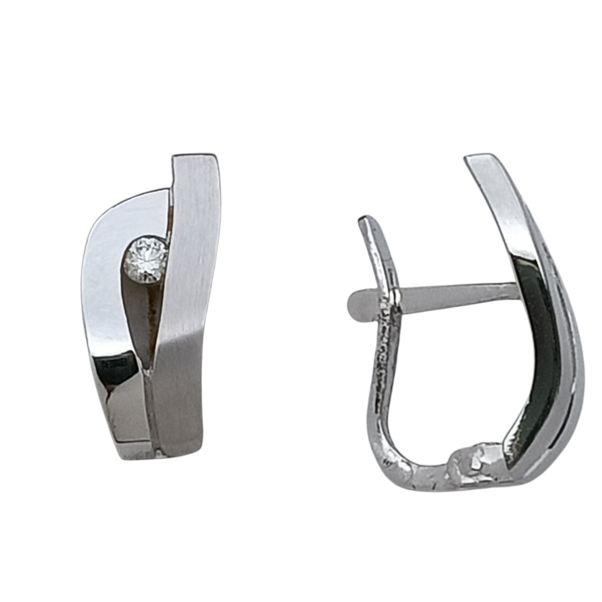 Pendientes de oro blanco y diamantes