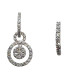 Pendientes de oro blanco y diamantes con forma de aros y de rosetón