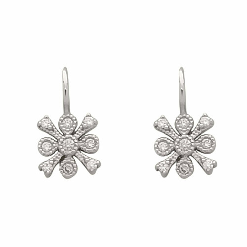 Pendientes de oro blanco y diamantes