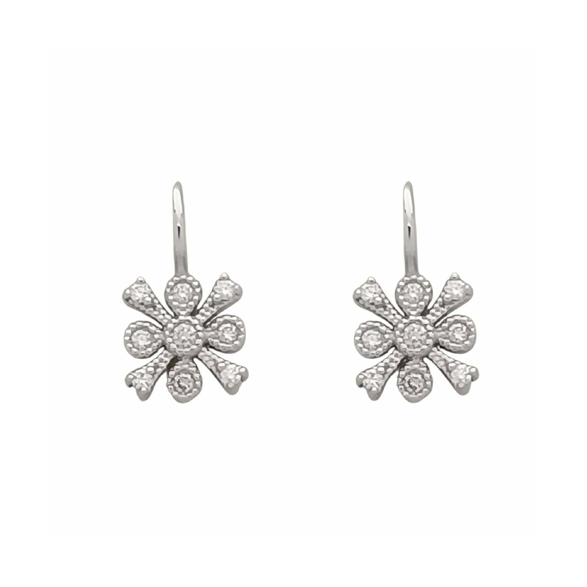 Pendientes de oro blanco y diamantes