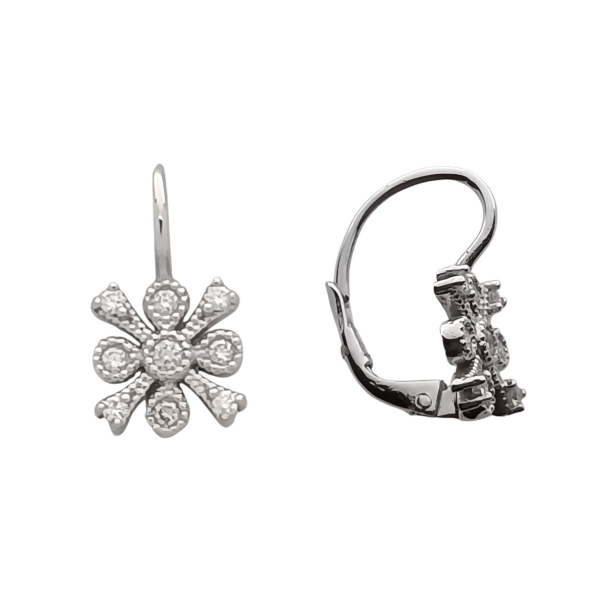 Pendientes de oro blanco y diamantes