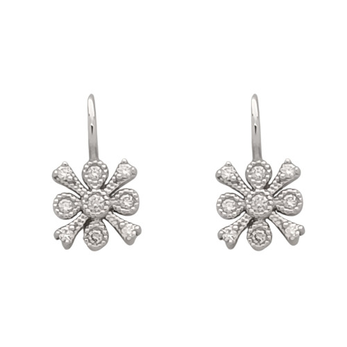 Pendientes de oro blanco y diamantes