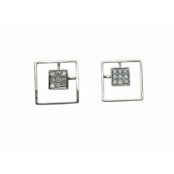 Pendientes de oro blanco y diamantes