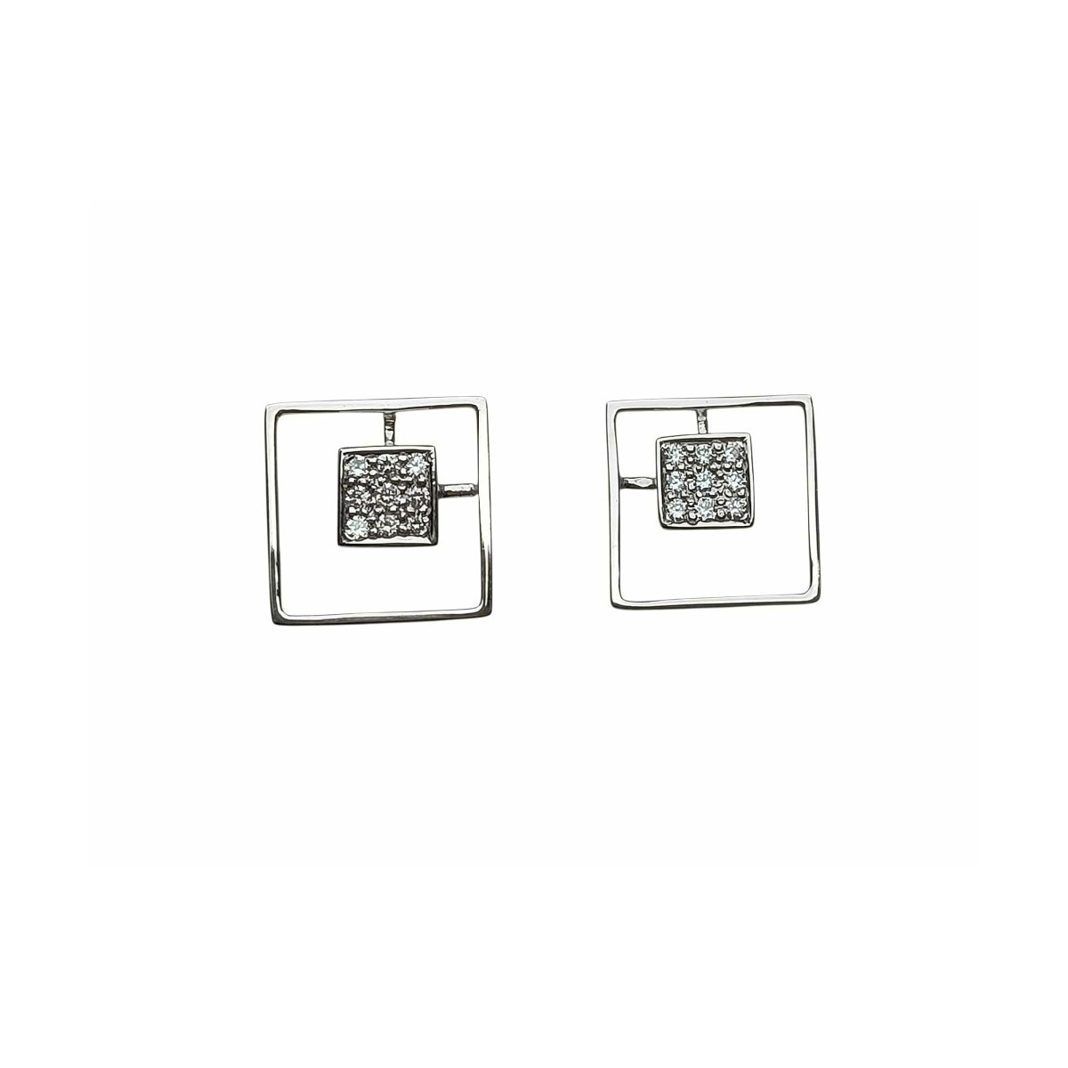 Pendientes de oro blanco y diamantes