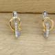 Pendientes de oro amarillo y oro blanco con diamantes