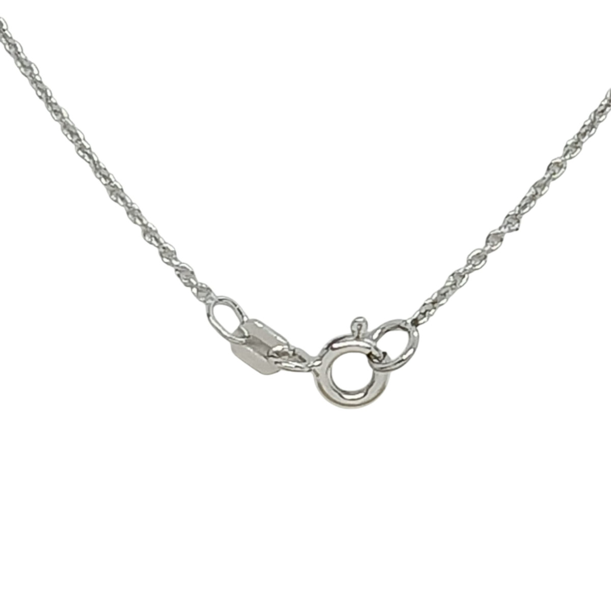 Gargantilla de oro blanco con perla de Tahití y diamantes