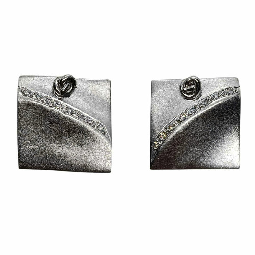 Pendientes de oro blanco y diamantes