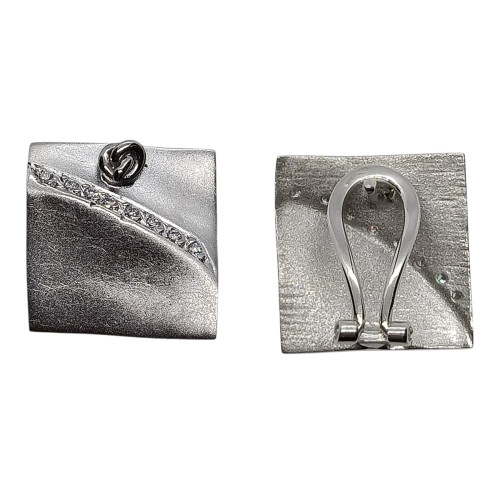 Pendientes de oro blanco y diamantes