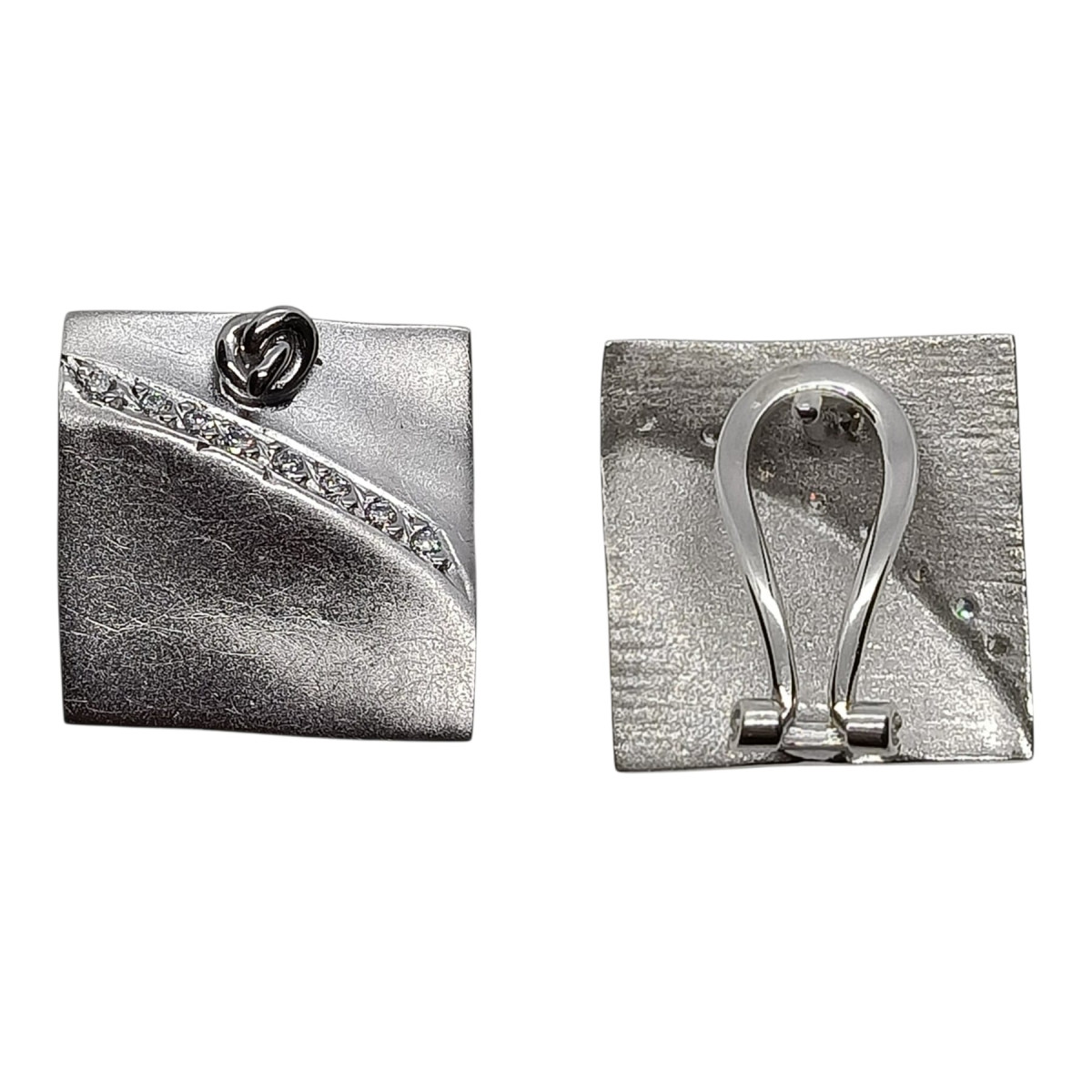 Pendientes de oro blanco y diamantes