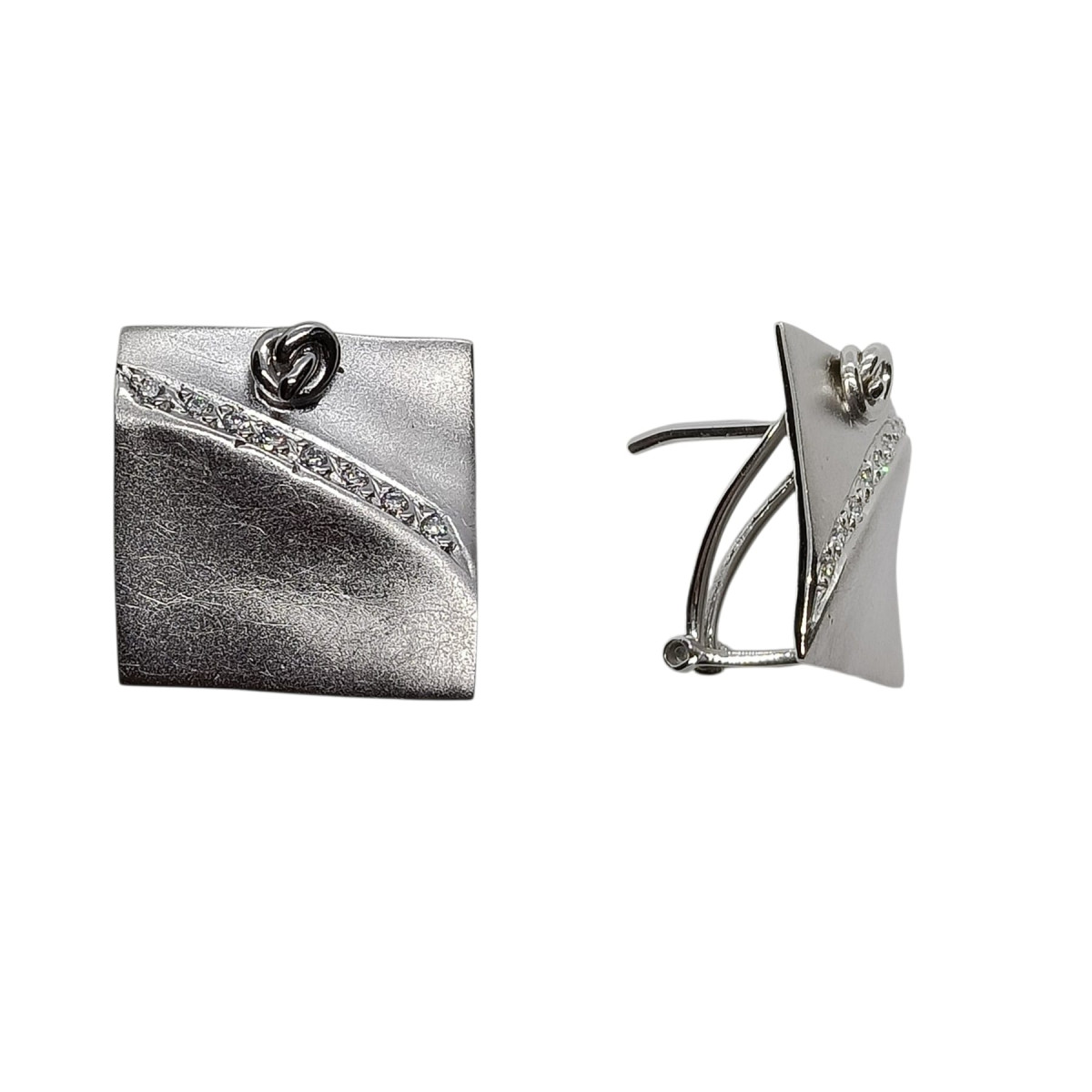 Pendientes de oro blanco y diamantes