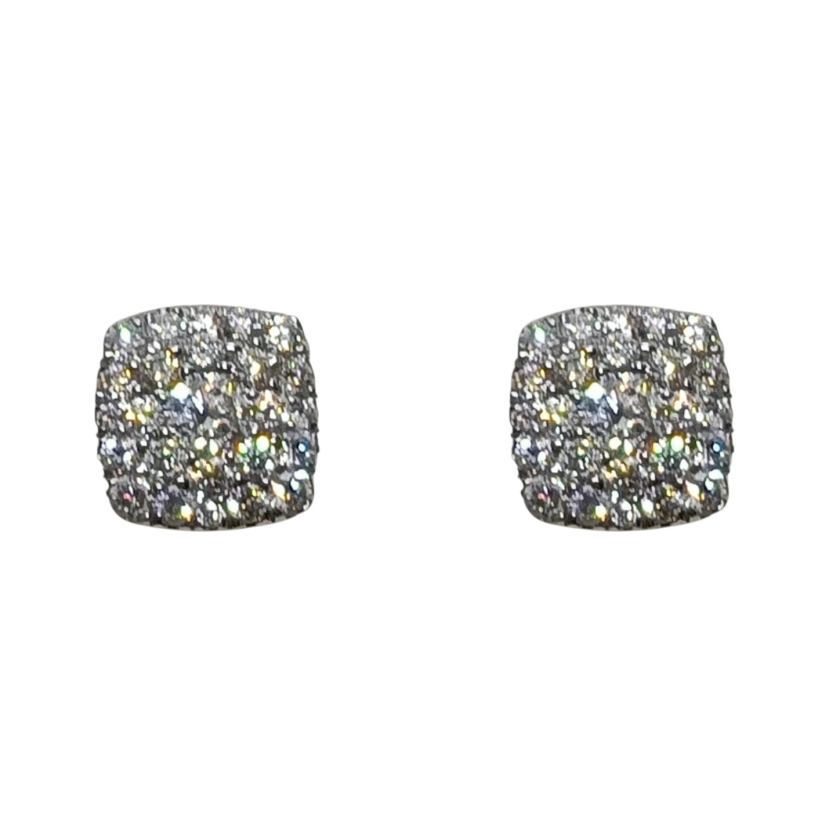 Pendientes de oro blanco y diamantes