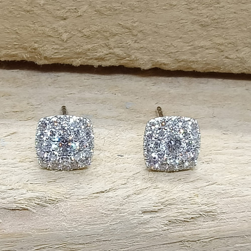 Pendientes de oro blanco y diamantes