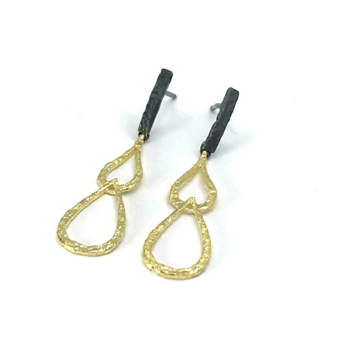 Pendientes de plata y oro