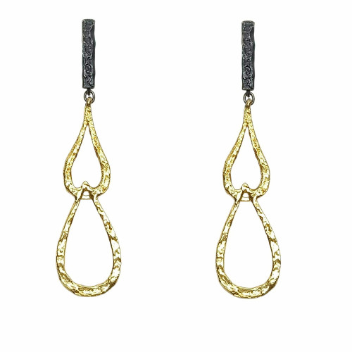 Pendientes de plata y oro