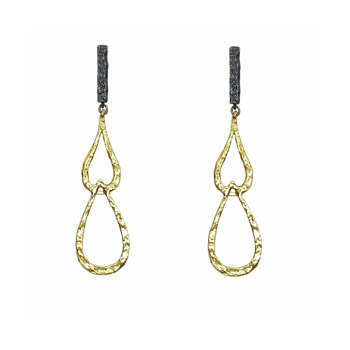 Pendientes de plata y oro