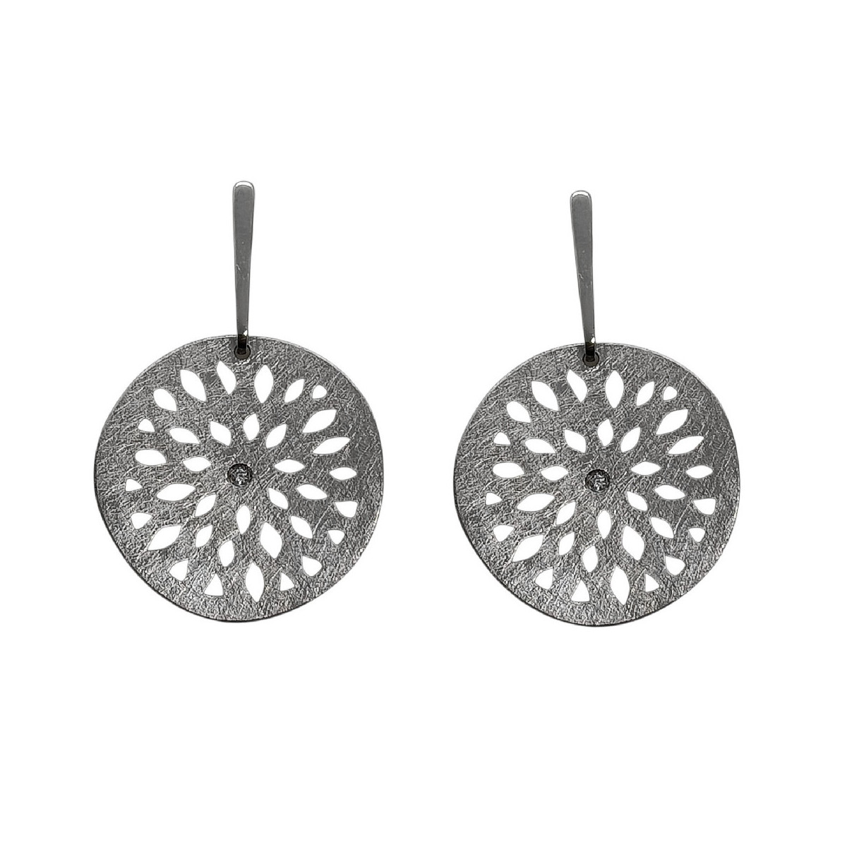 Pendientes de oro blanco y diamantes