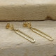 Pendientes largos de oro amarillo