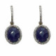 Pendientes de oro blanco con zafiros y diamantes