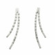 Pendientes largos de oro blanco con diamantes