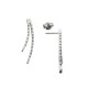 Pendientes largos de oro blanco con diamantes