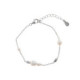 Pulsera de plata con perlas naturales