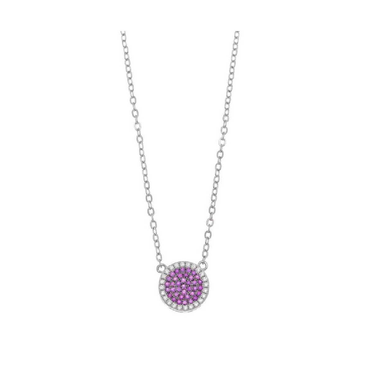 Gargantilla de plata con circonitas