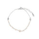 Pulsera de plata con circonitas y perlas naturales Pulsera de plata con circonitas y perlas naturales