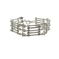 Pulsera de plata con estrellas