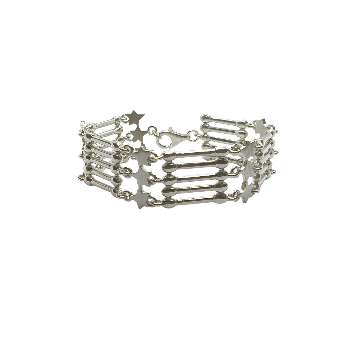 Pulsera de plata con estrellas