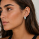 Pendientes de oro blanco y diamantes con forma de aros