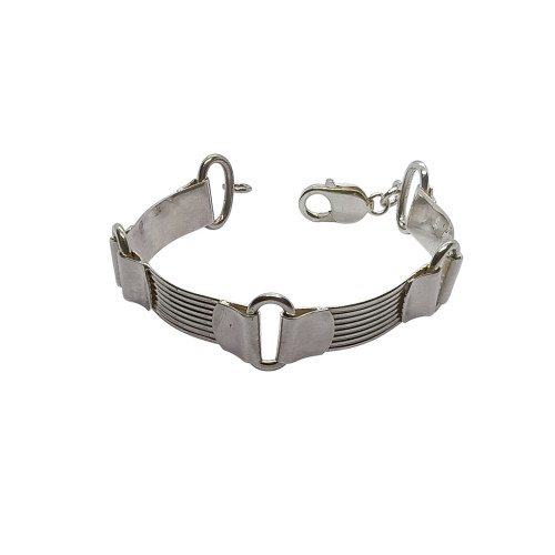 Pulsera de plata con placas