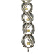 Brazalete articulado de plata y oro