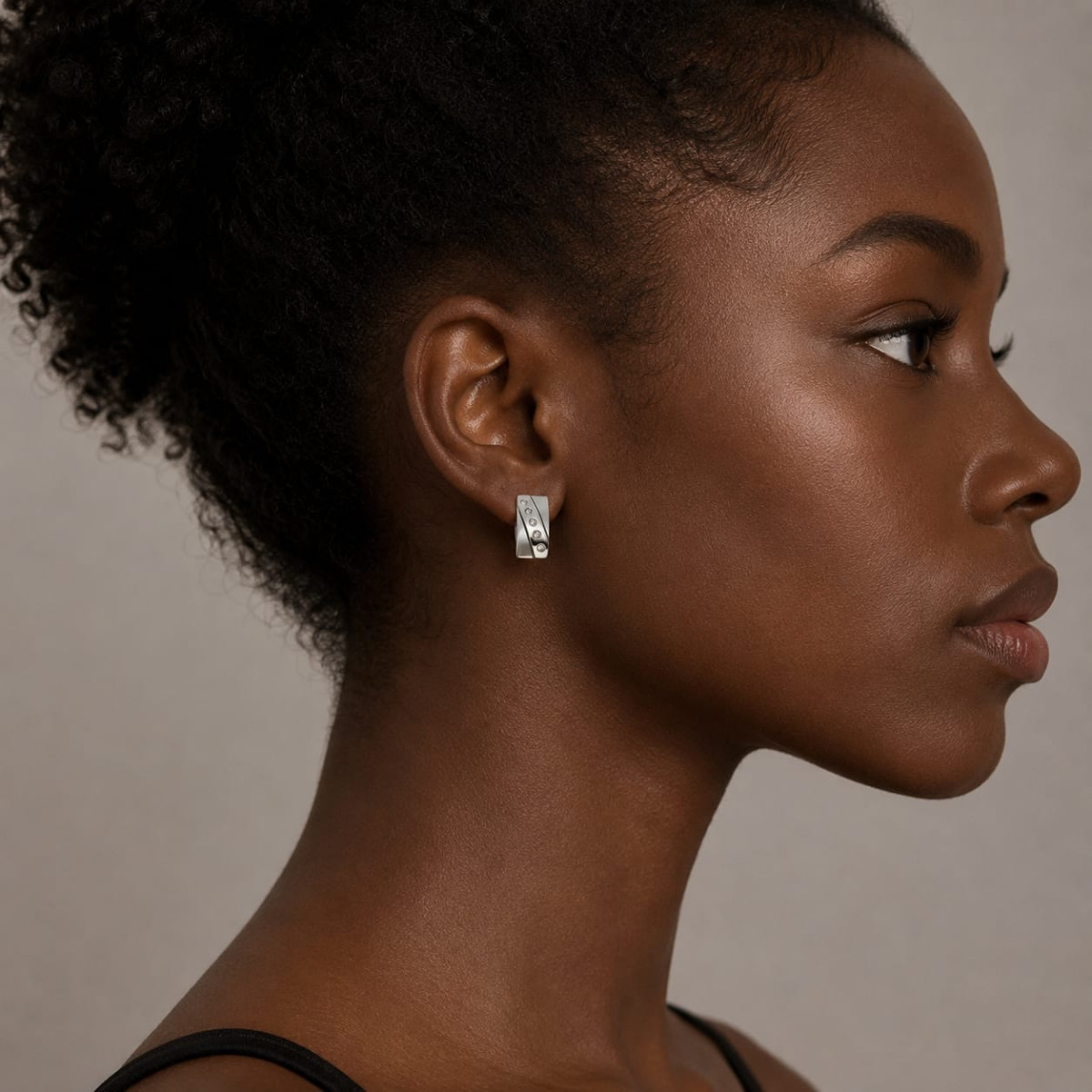 Pendientes de oro blanco y diamantes