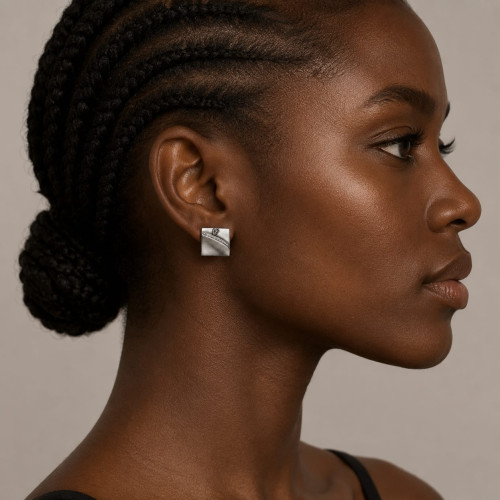 Pendientes de oro blanco y diamantes