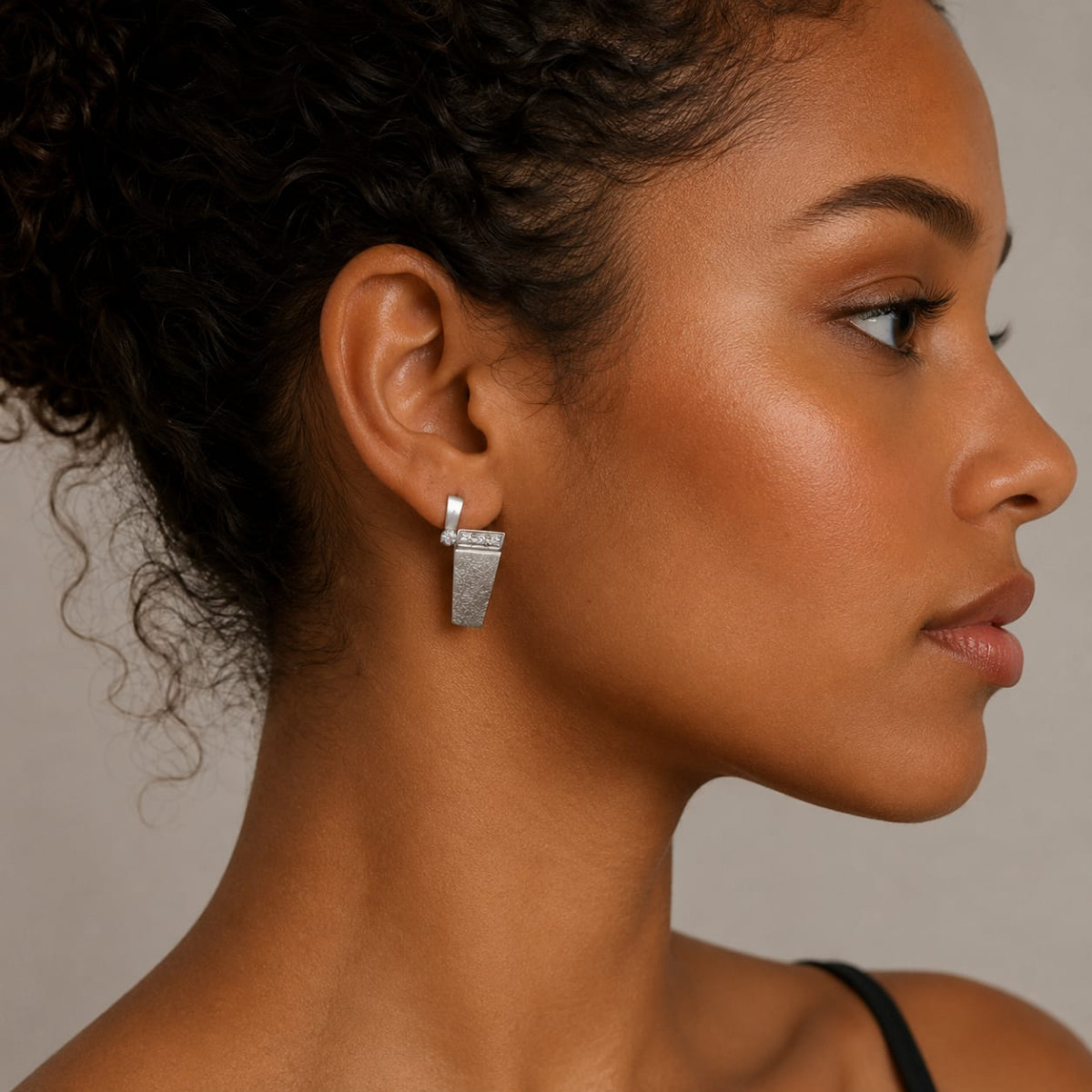 Pendientes de oro blanco y diamantes