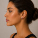 Pendientes de oro amarillo con diamantes y rubíes
