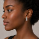 Pendientes de oro blanco con diamantes y perlas
