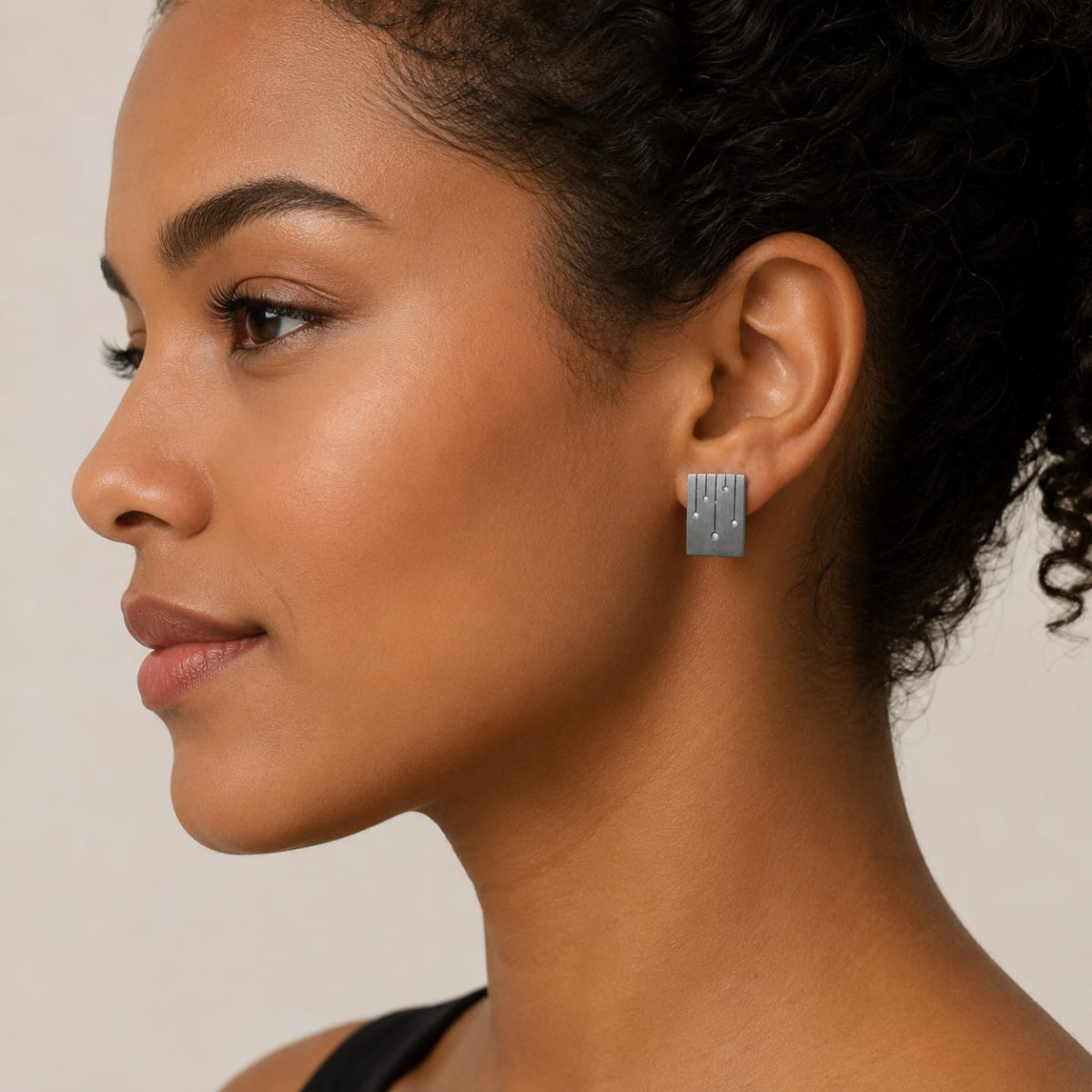 Pendientes de oro blanco y diamantes