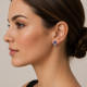 Pendientes de oro blanco con diamantes y tanzanitas