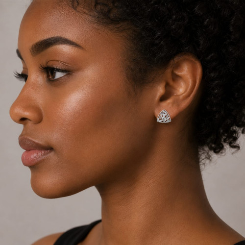 Pendientes de oro blanco