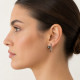 Pendientes de oro blanco con diamantes y perlas de Tahití