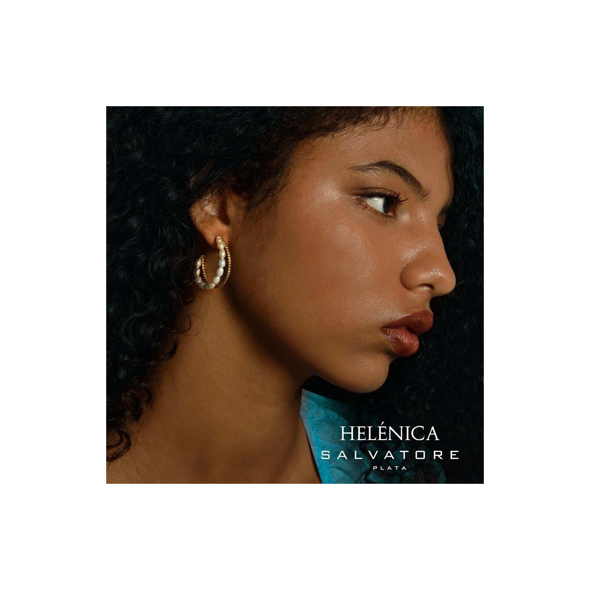 Pendientes de plata chapada, estilo aros con perlas y bolas
