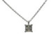 Gargantilla de oro blanco con diamantes talla princesa