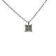 Gargantilla de oro blanco con diamantes talla princesa