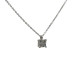 Gargantilla de oro blanco con diamantes talla princesa