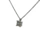 Gargantilla de oro blanco con diamantes talla princesa