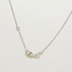 Gargantilla de oro blanco con diamantes talla princesa