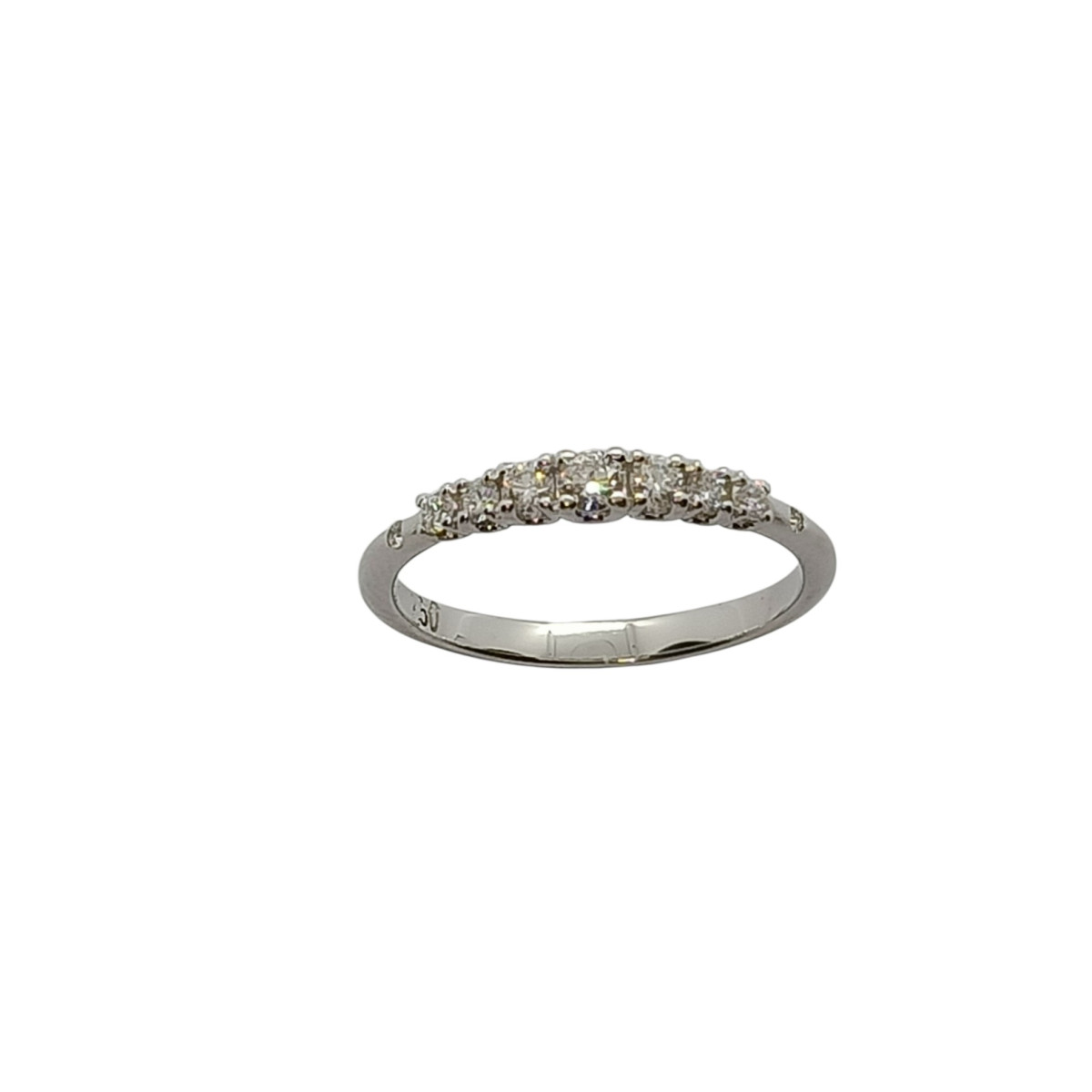 ANILLO MEDIA ALIANZA DE COMPROMISO CON DIAMANTES