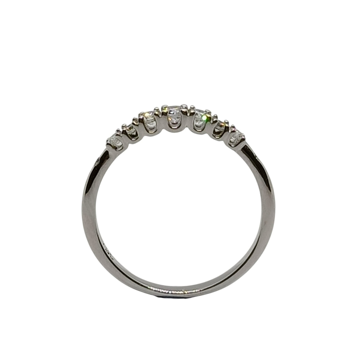 ANILLO MEDIA ALIANZA DE COMPROMISO CON DIAMANTES